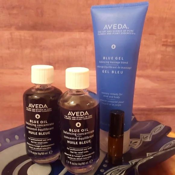 1 DAY SALE! RARE Aveda Blue Oil Balancing Concentrate Oil Roller Ball Rollerball - Picture 5 of 5